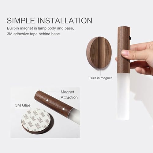 Minimalist Walnut Motion Sensing Sconce