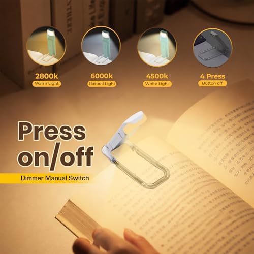 Book Light – Eye-Caring Reading Light with 3 Color Modes & 3 Brightness Levels