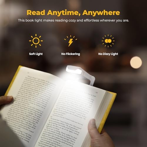 Book Light – Eye-Caring Reading Light with 3 Color Modes & 3 Brightness Levels