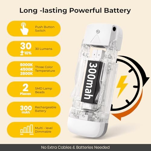 Book Light – Eye-Caring Reading Light with 3 Color Modes & 3 Brightness Levels